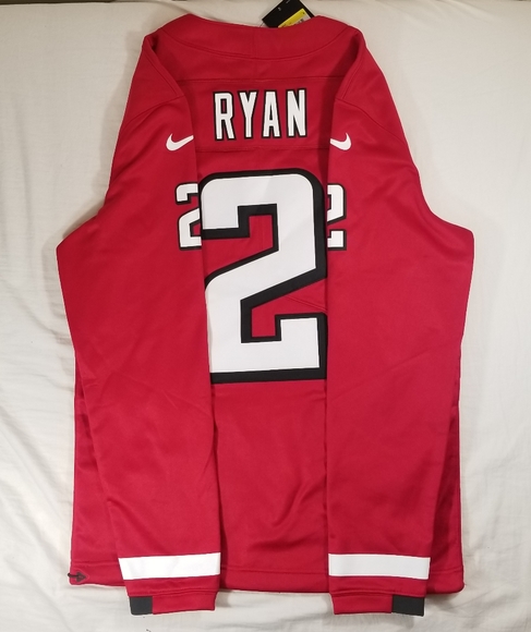Nike Matt Ryan Long Sleeve Fleece Knit Jersey - Picture 3 of 6